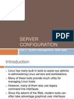 Server Configuration: Sec 5, System Management, Web Apps