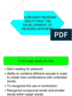 Increased Reading Ability and The Development of Reading Interest
