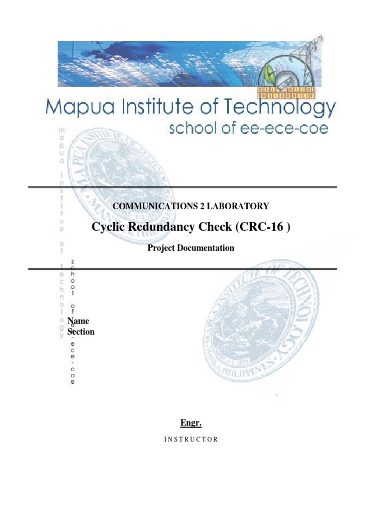 CRC-16 Error Detection Project Documentation | PDF | Error Detection ...