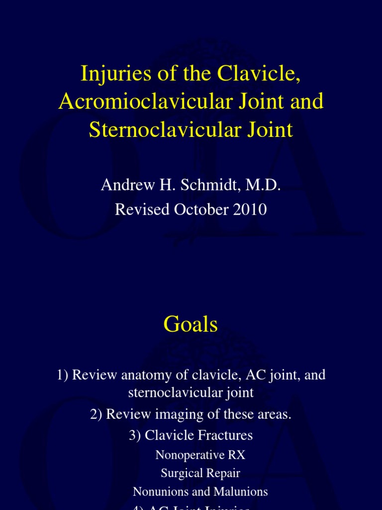U01 Clavicle Injuries | PDF | Shoulder | Joints