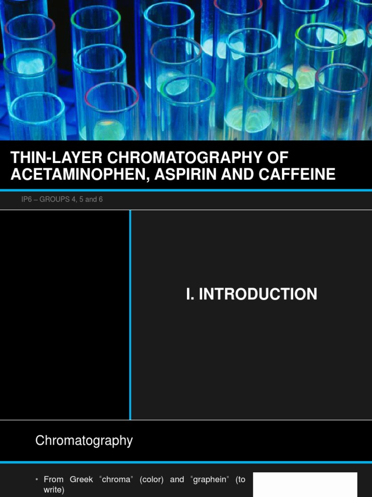 Thinlayer Chromatography of Acetaminophen, Aspirin and Caffeine