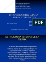 Diapositivas de Estructura Interna de La Tierra