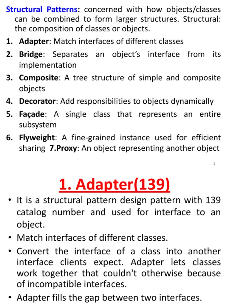 6 - Structural Patterns - Adapter PDF | PDF | Class (Computer ...
