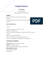 Sample Resume