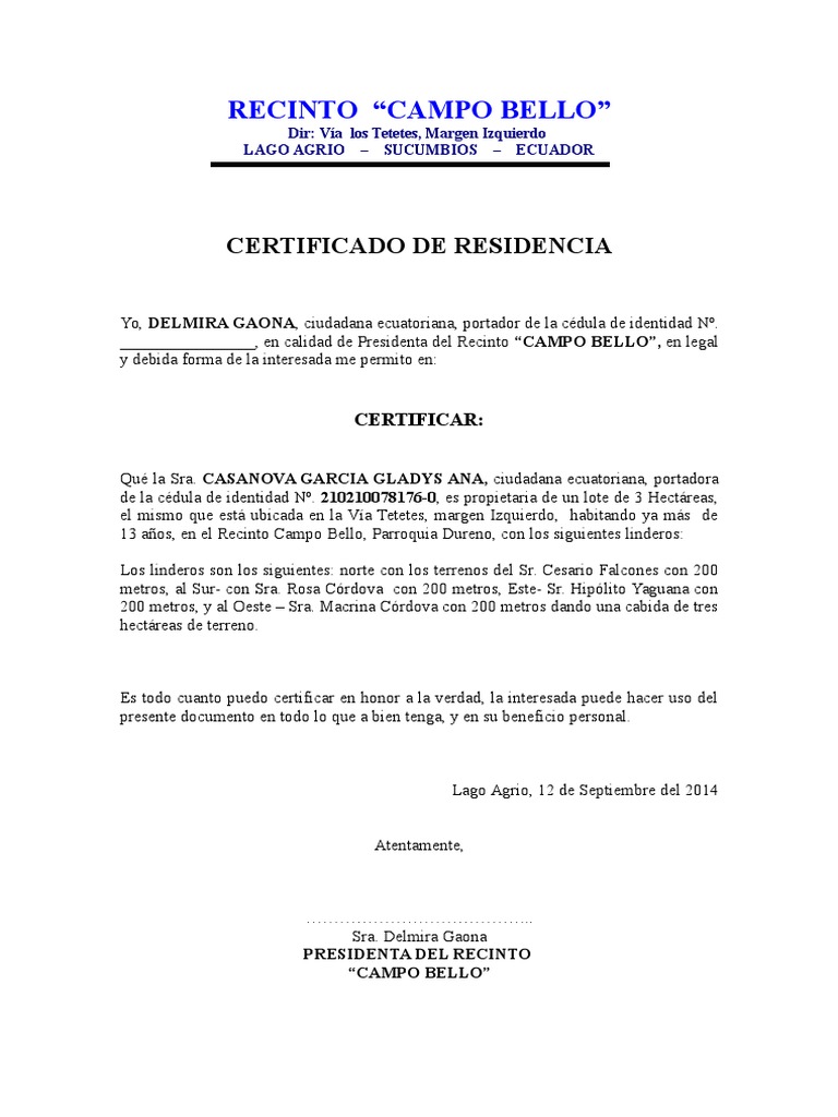 Certificado de Residencia 2 Centroamérica Control de acceso