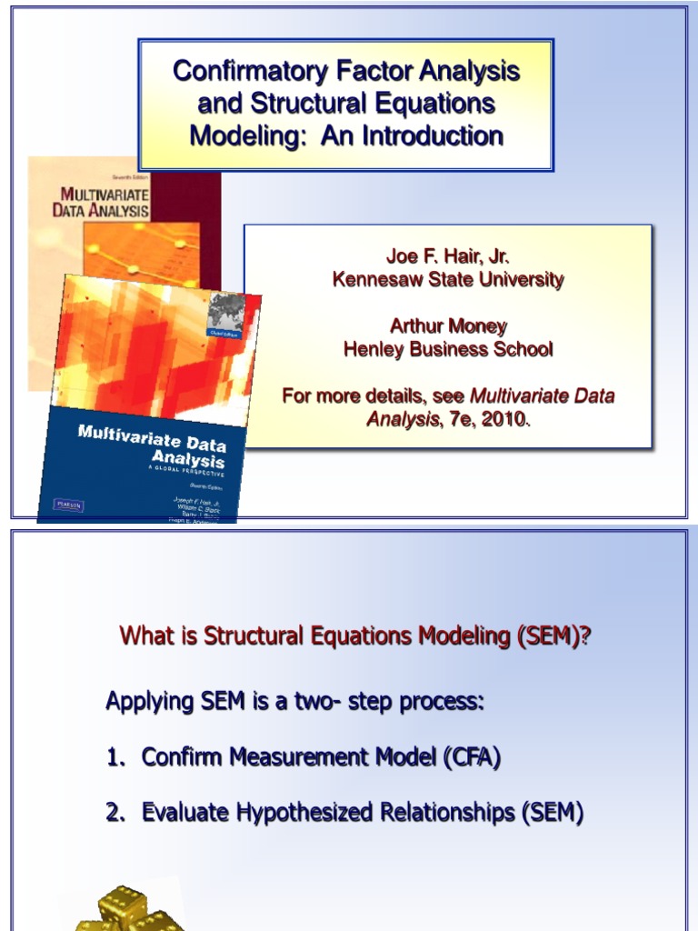 6 - CFA-SEM Intro - 4-18-11 | PDF | Structural Equation Modeling ...