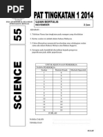 Soalan PT3 Tingkatan 1