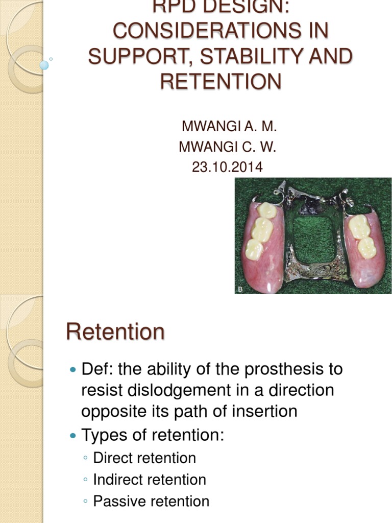 RPD Design | Download Free PDF | Dentures | Dental Implant