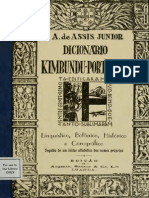 Raridade ,Dicionario Kimbundo-portugues a.de Assis Junior