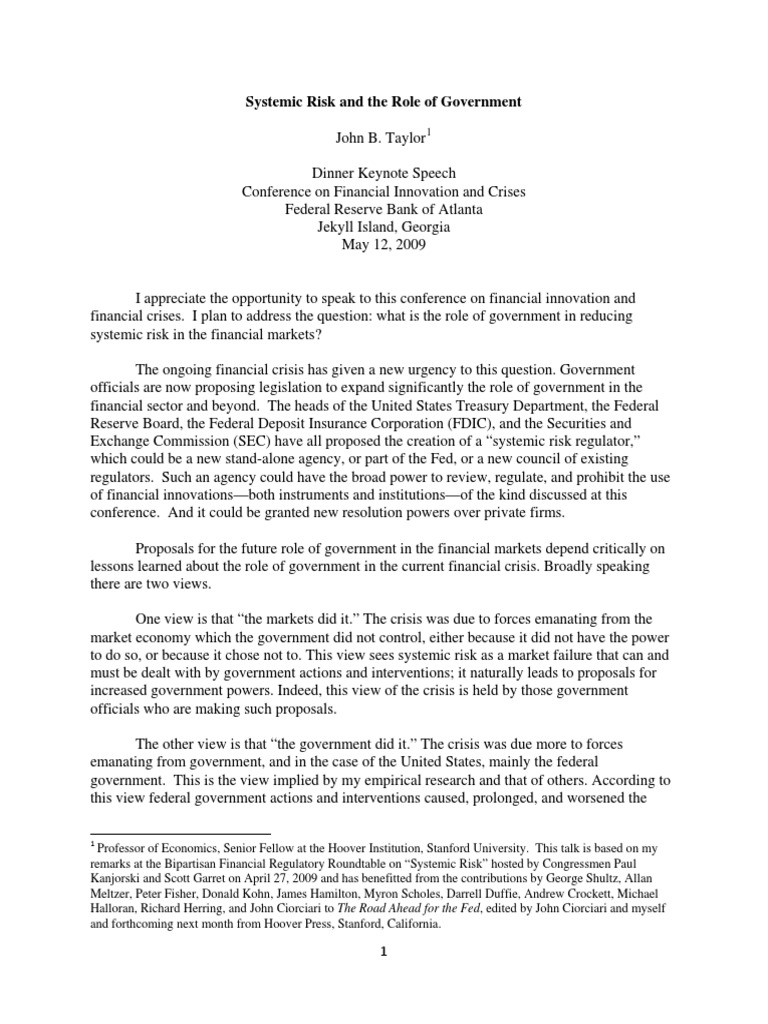 government-role-in-reducing-systemic-risk-in-financial-markets-pdf