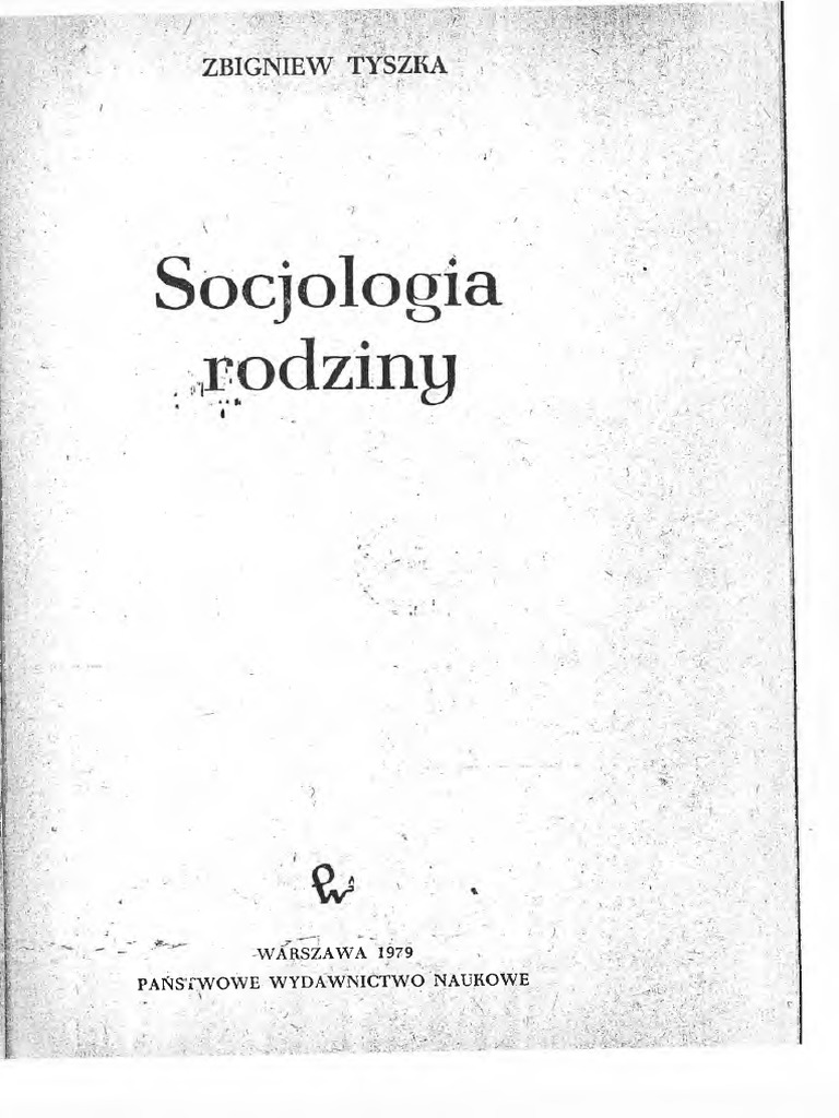 Tyszka Z Socjologia Rodziny