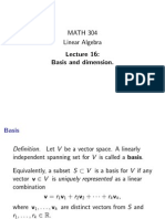 MATH 304 Linear Algebra Basis and Dimension