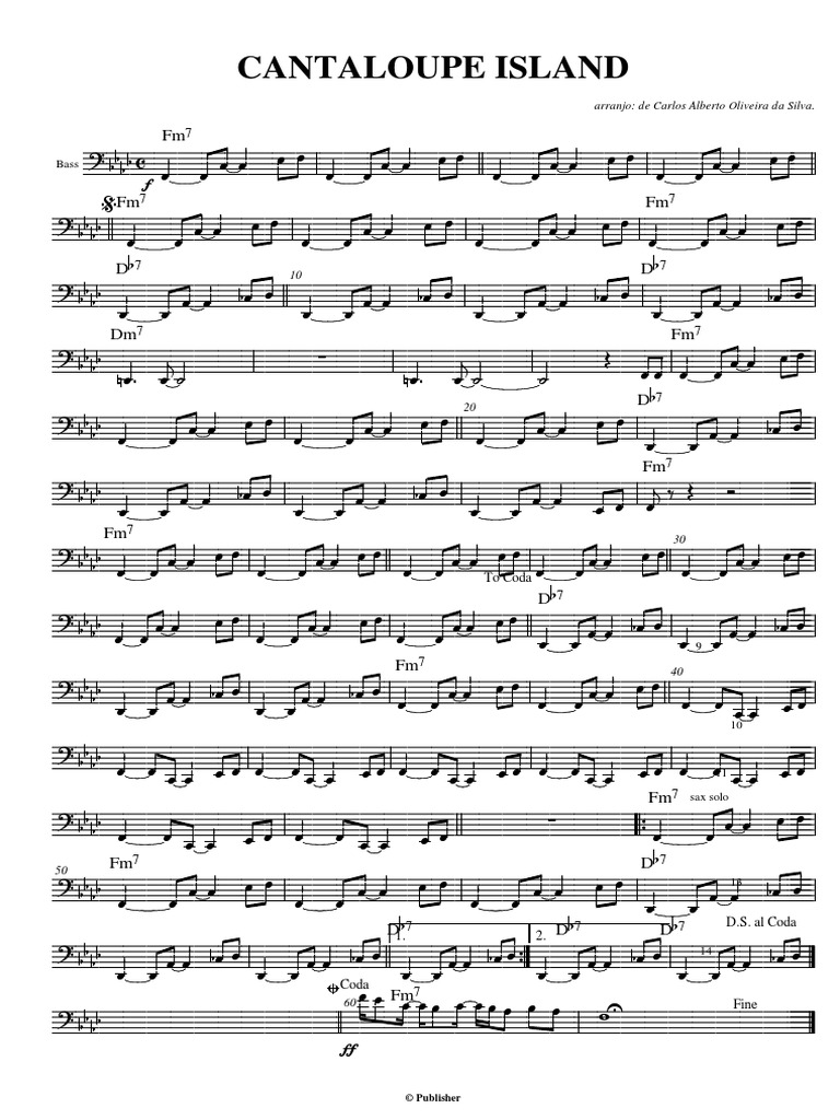Cantaloupe Island Bass Pdf