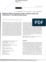 Analysis of Outcome of Pragnancy in Type 1 Diabetics Treated With Insulin Pump or Conventional Insulin Therapy