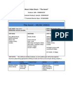 Music Video Production Call Sheet #2