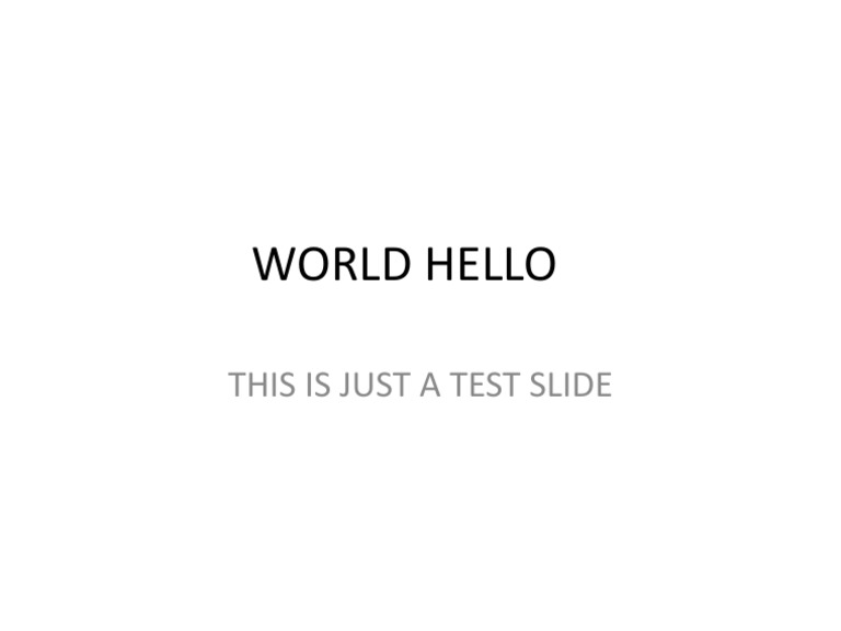 Test Slide Overview | PDF