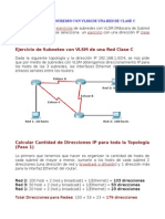 Ejercicio Subredes VLSM para Red Clase C