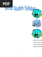 Social Studies S.B.A