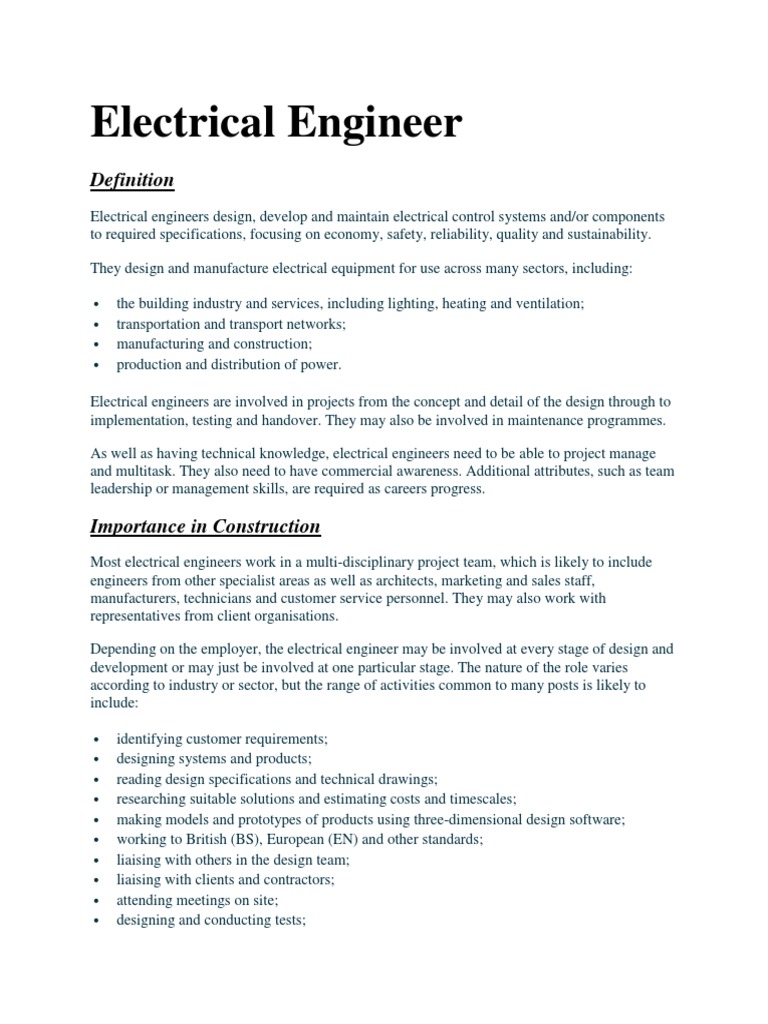 essay topics for electrical engineer