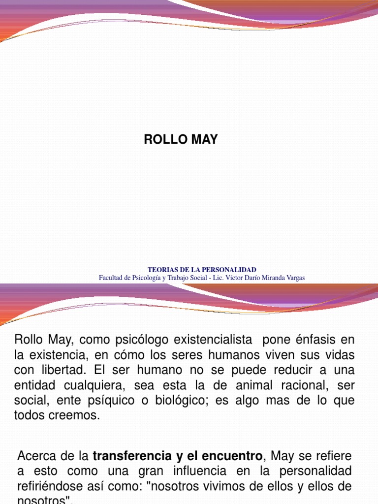 Rollo May | PDF | Sicología | Adultos
