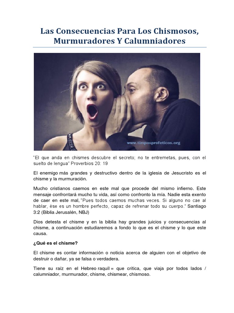 Consecuencias Bíblicas del Chisme | PDF | Pecado | Jesús, image size:768x1024