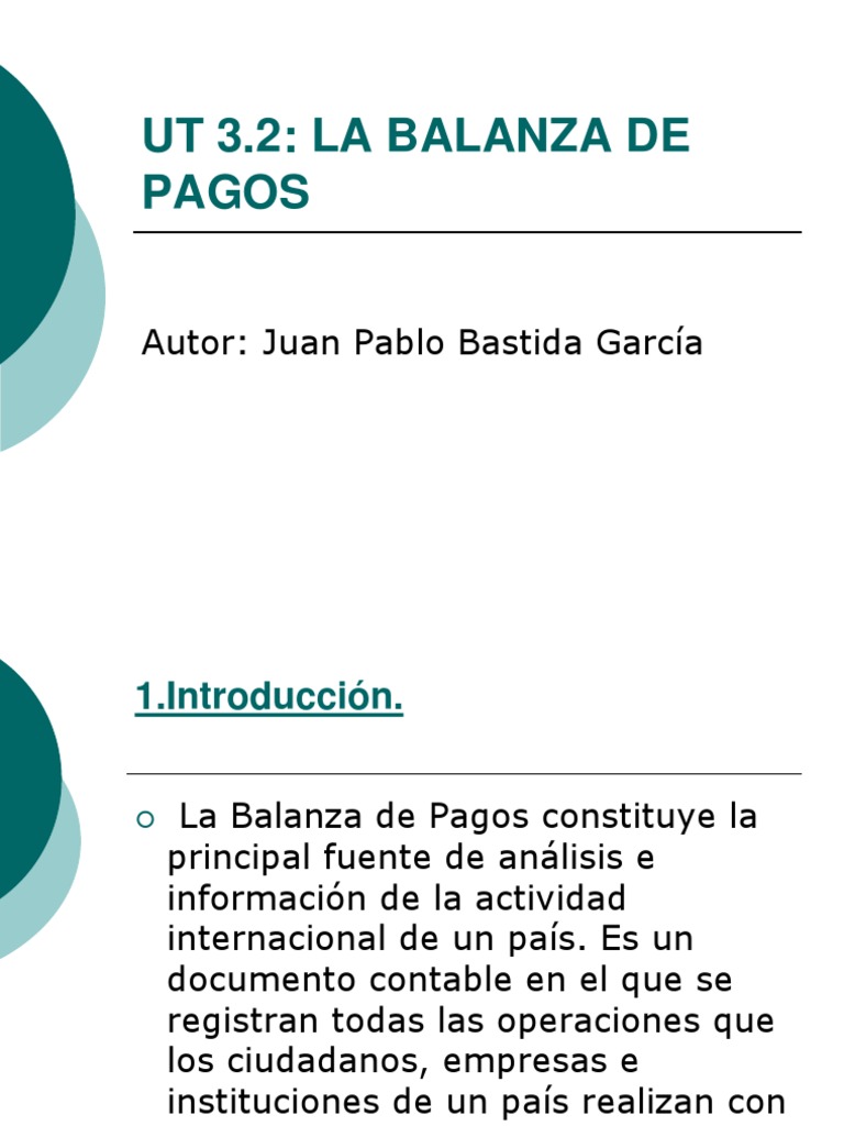 Balanza Pagos | PDF | Balance de pagos | Inversiones