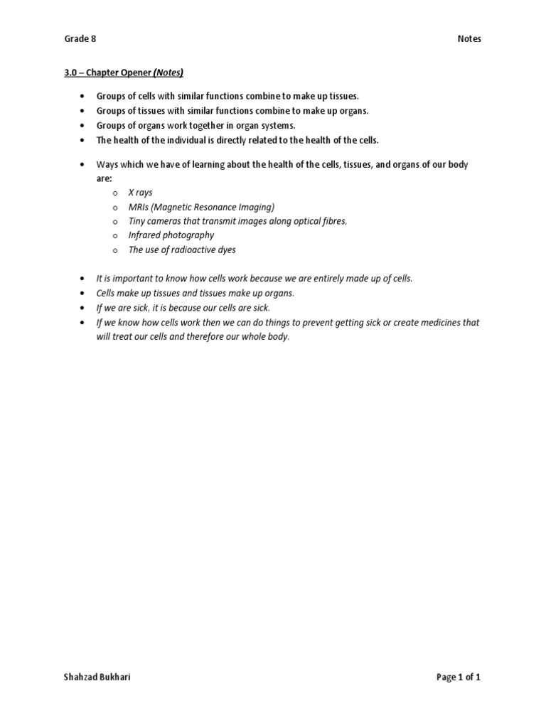Chapter 3 0 | PDF | Organ (Anatomy) | Tissue (Biology)