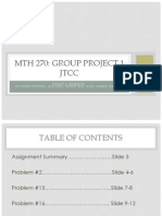 MTH 270 Group Project Solutions