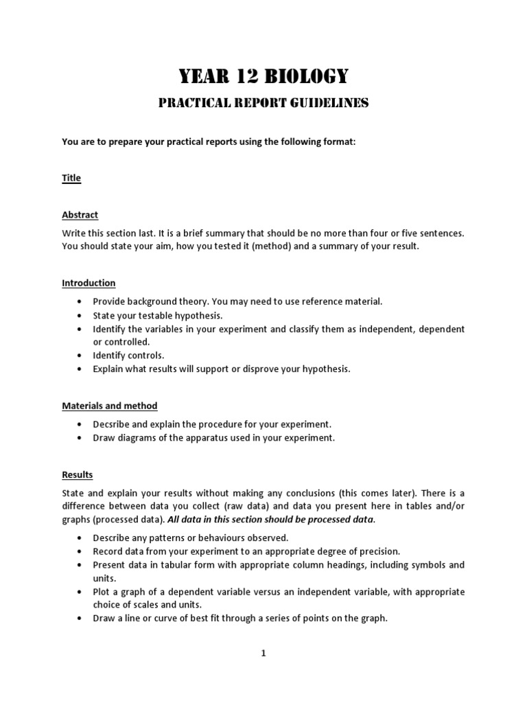 Practical Report Format | PDF | Data | Experiment