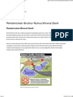 Pembentukan Struktur Rumus Mineral Zeolit - Ardra