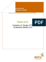 Template: Invitation To Tender (ITT) : Evaluation Model v.2.0