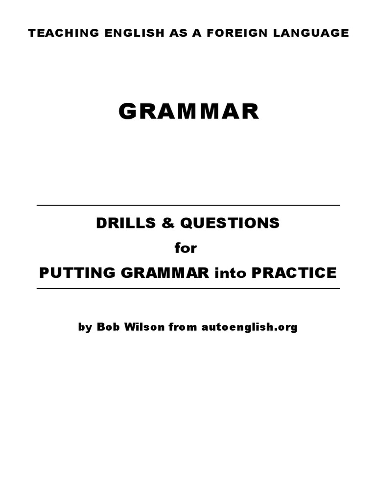 Grammar Drills and Questions 2012 Linguistics Semiotics