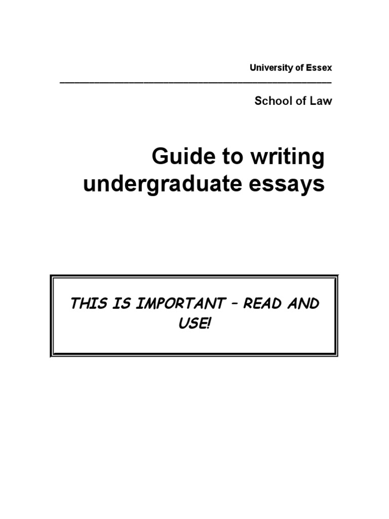 Guide To Writing Law Essays PDF Grammatical Gender Essays