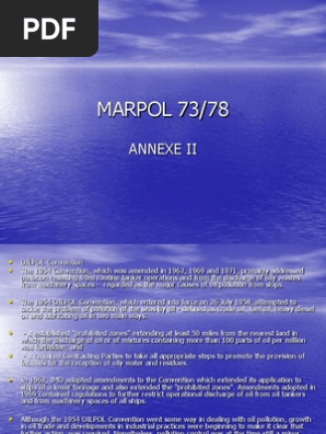 Marpol 73 78 Annex Ii Oil Tanker Ships