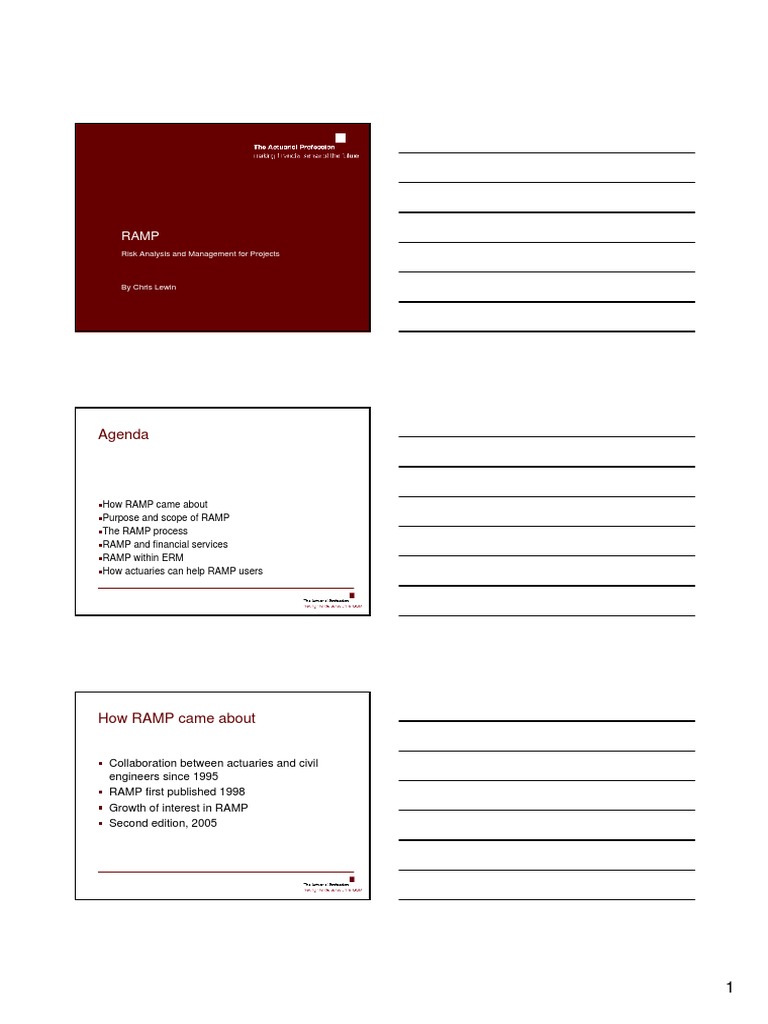 Ramp Risk Analysis and Management Projects | PDF | Risk | Actuary