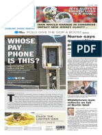 Asbury Park Press Front Page Monday, Nov. 3 2014