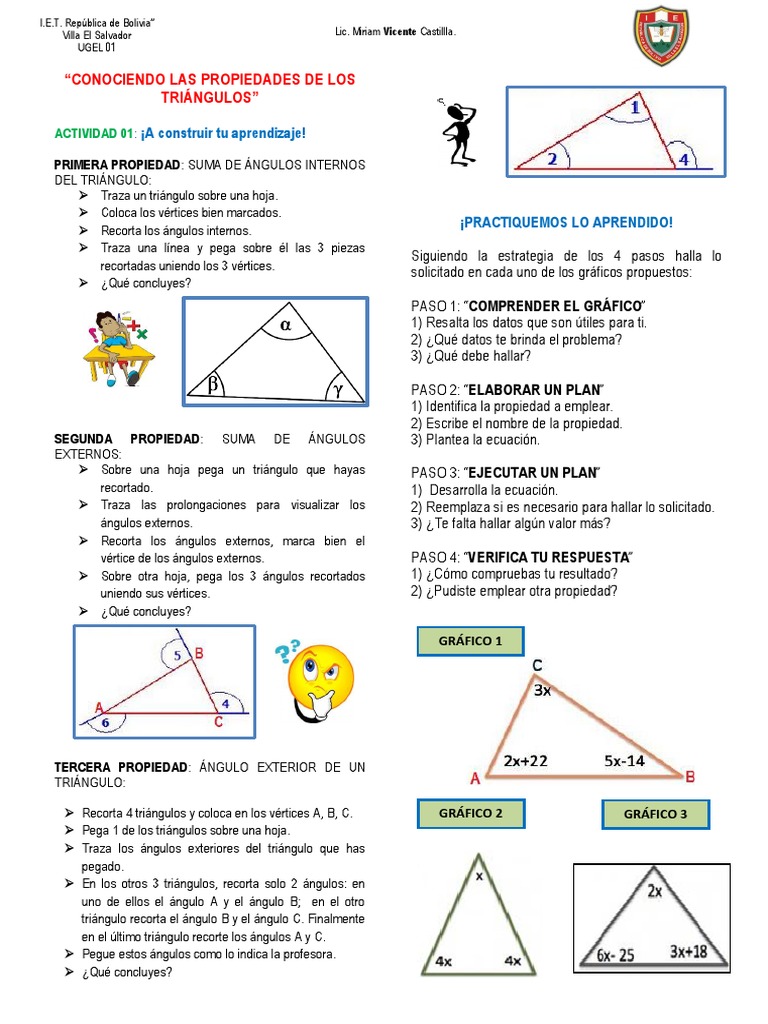 Ficha 8 | PDF | Triángulo | Enseñanza de matemática
