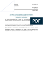 Australia - Certain Measures Concerning Trademarks and Other Plain Packaging Requirements Applicable To Tobacco Products and Packaging