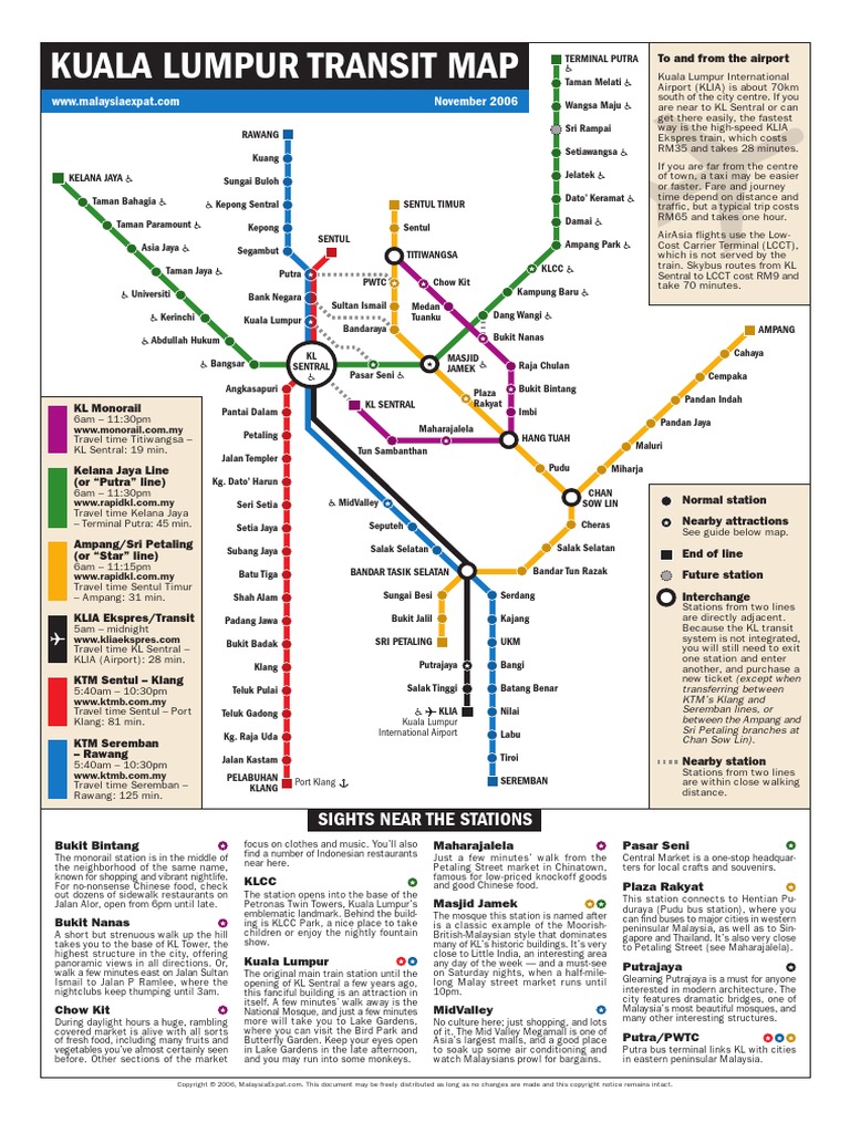 Kl Lrt Map Pdf Public Transport Transport