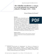 A Formação Do Cidadão Moderno a Seleção Cultural Para a Escola Primária Nos Manuais de Pedagogia