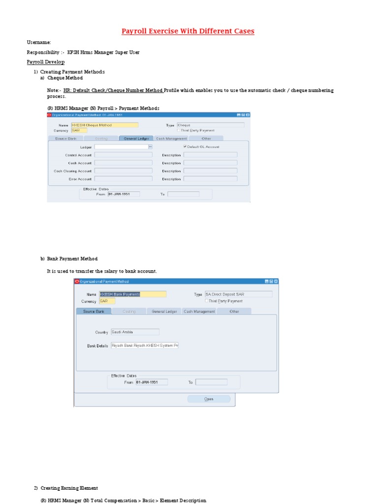 Payroll Exercise Pdf Payroll Cheque