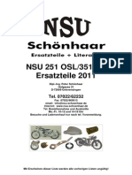 Katalog NSU 251 OSL-351 OT Nachkrieg