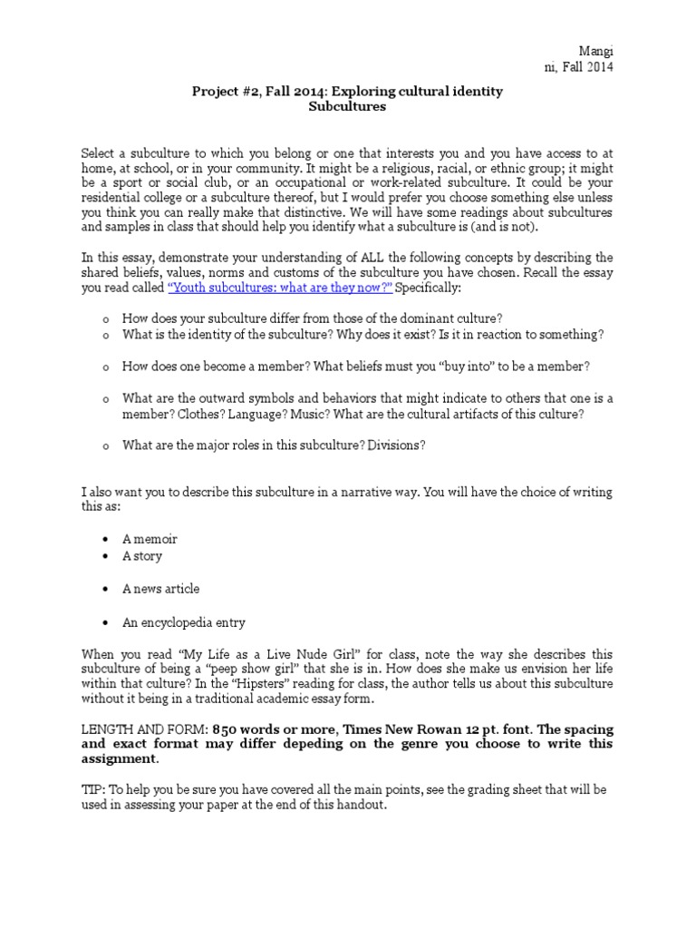 Examples of subcultures in america image