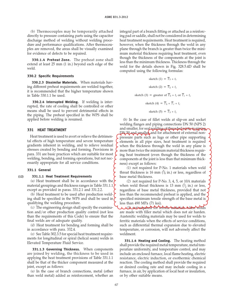 ASME B31.3 PWHT Requirements Overview | PDF | Welding | Construction