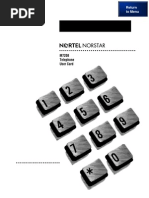 Nortel M 7208 Telephone User Card