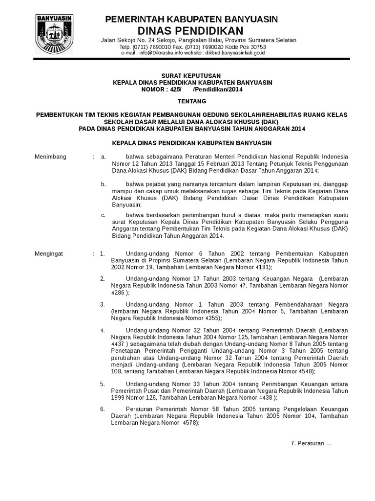 Contoh Surat Keputusan Tim Swakelola DEEPLYINLOVEOHSYIEQAOH