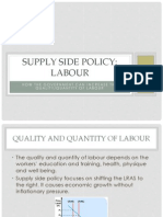 Supply Side Policy: Labour: How The Government Can Increase The Quality/Quantity of Labour