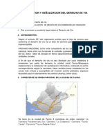 Demarcacion y Señalizacion Del Derecho de Via