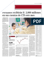 Peruanos Recibirán 2 Mil Millones de Soles en Cuentas CTS Este Mes