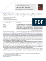 2010 - Psychological Processes Linking Authentic Leadership To Follower Behaviors